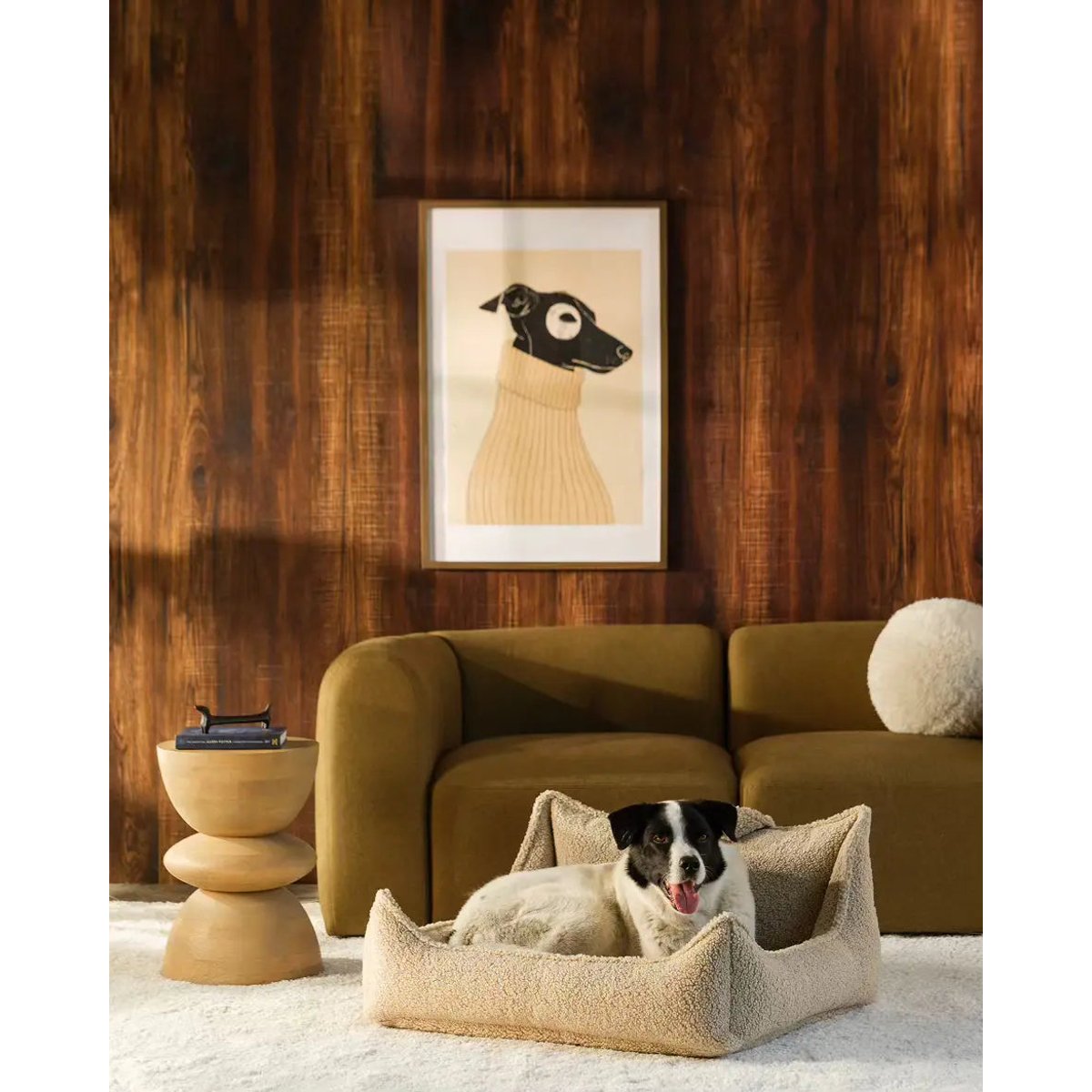 Fauteuil Club pour animaux L en Teddy biscuit, WIGIWAMA