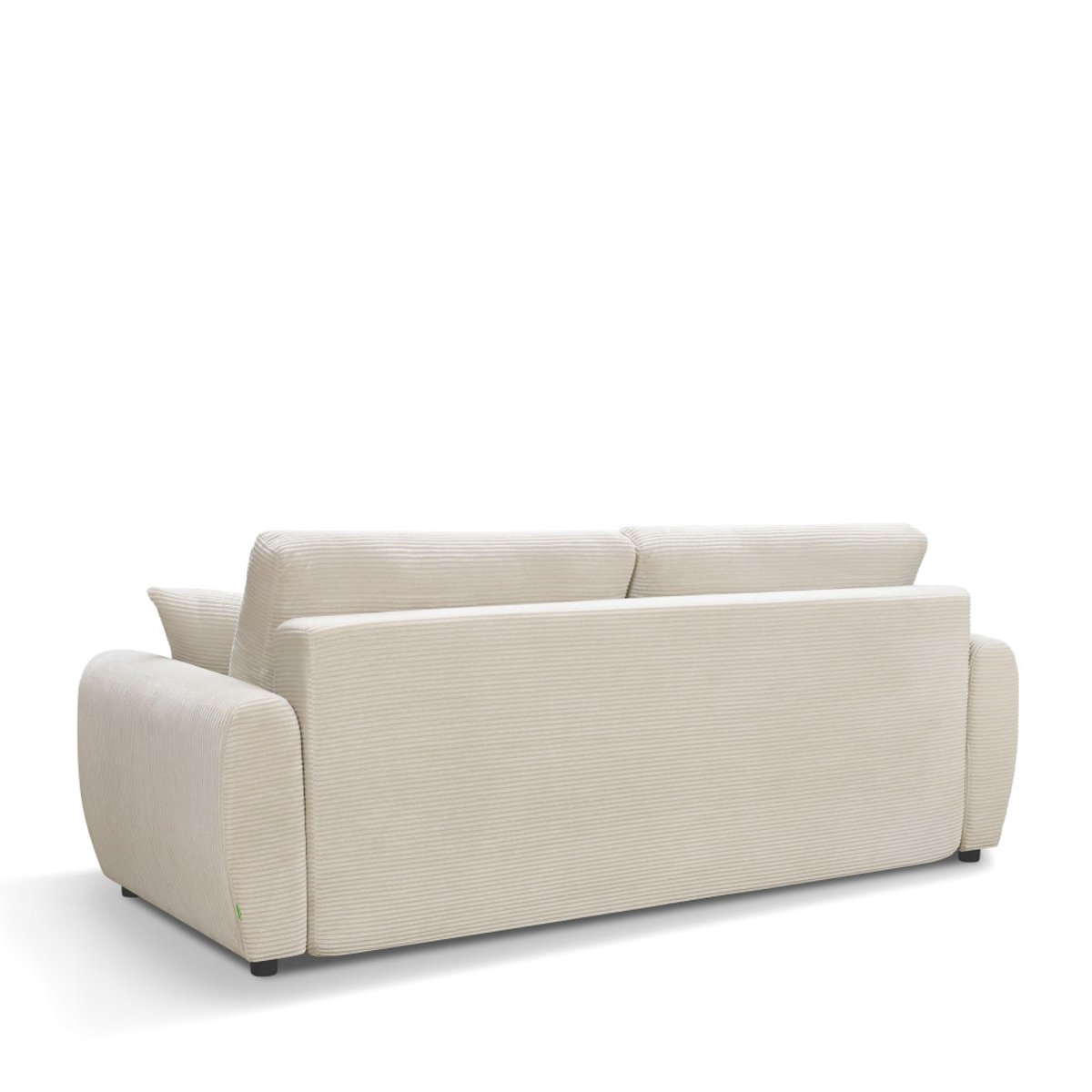 Canapé convertible 3 places en velours côtelé- JUL beige, DRAWER