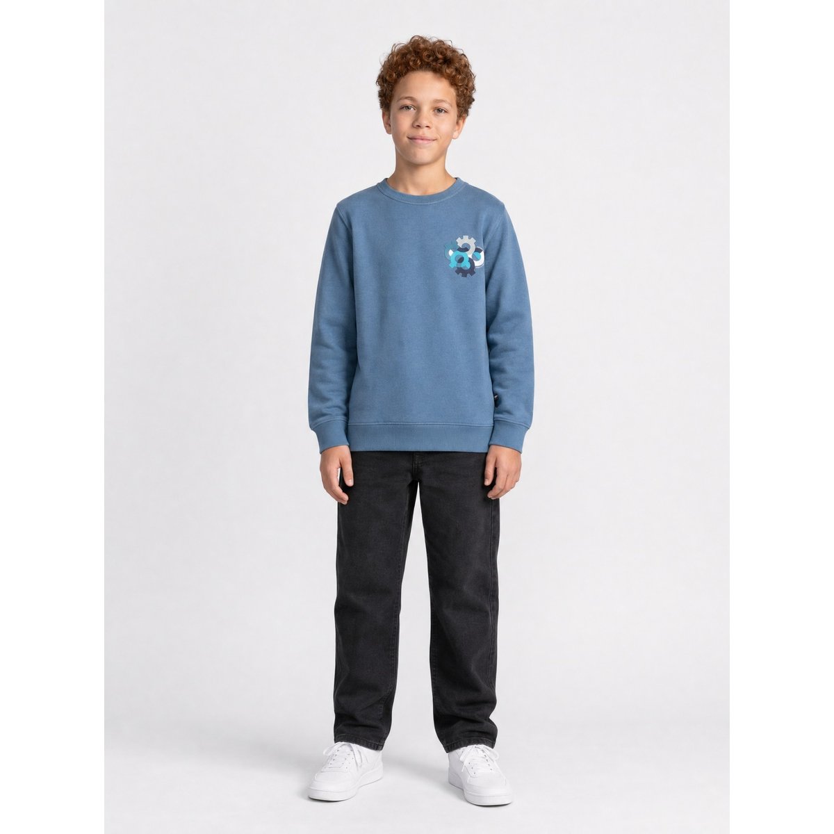 Sweat large à motif ironbrook bleu storm blue, PETROL INDUSTRIES