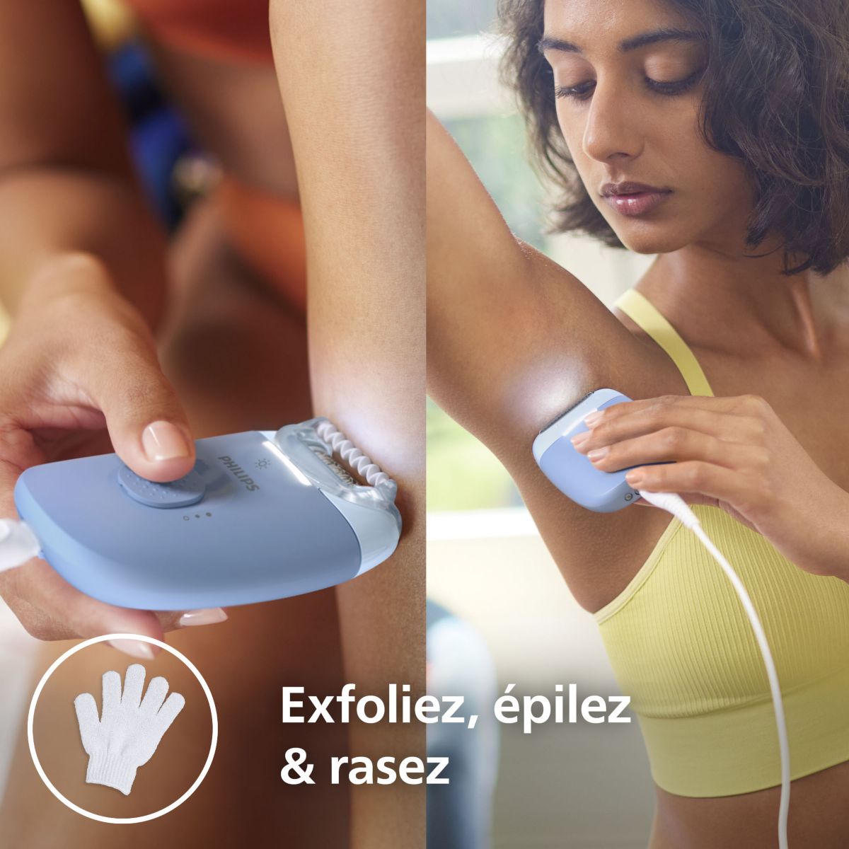 Epilateur électrique BRE247/00 couleur unique, PHILIPS