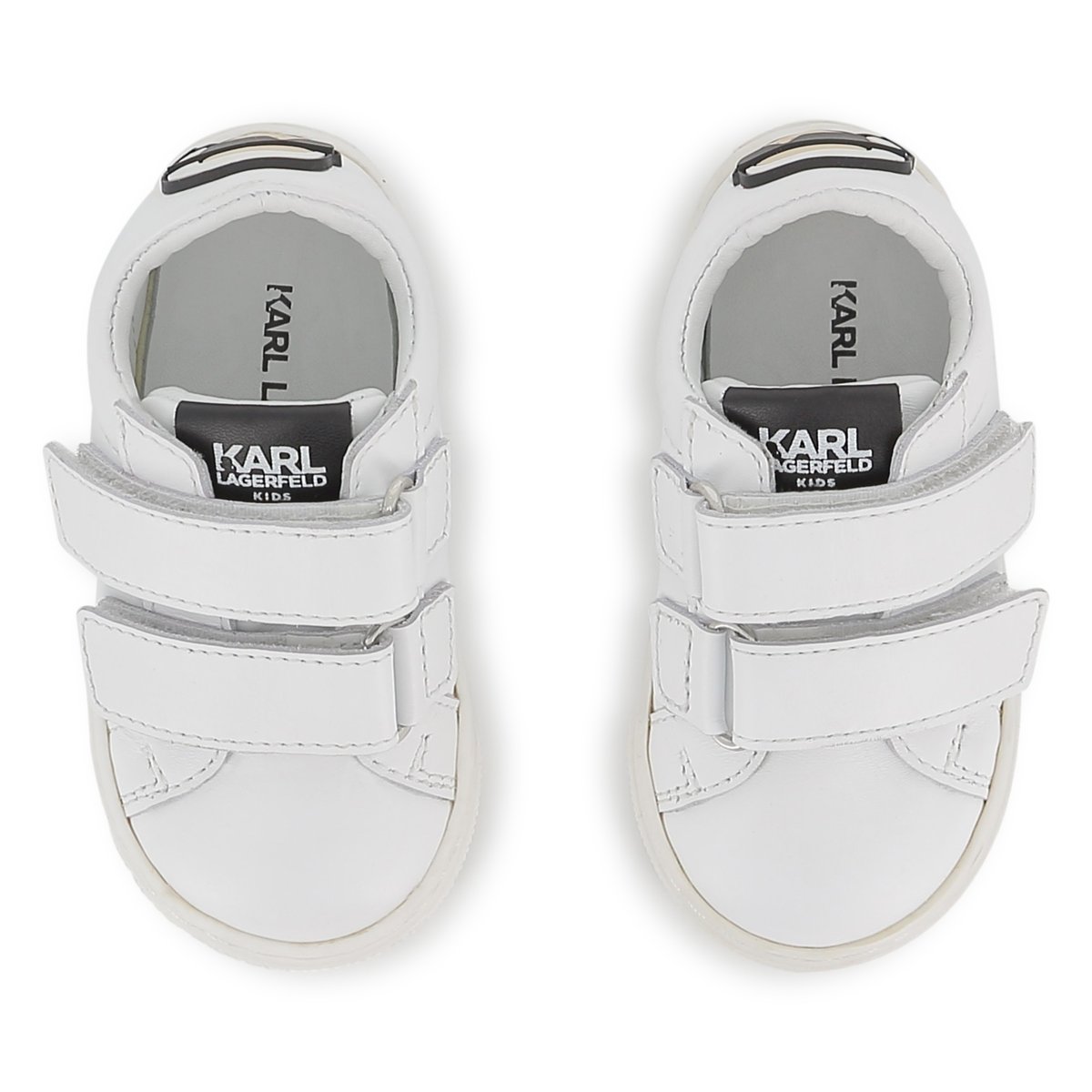 Baskets à bandes auto-agrippantes blanc, KARL LAGERFELD KIDS