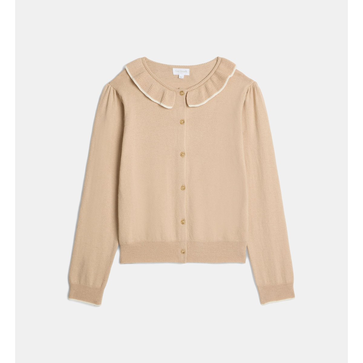 Gilet tapalma volanté beige, CADET ROUSSELLE