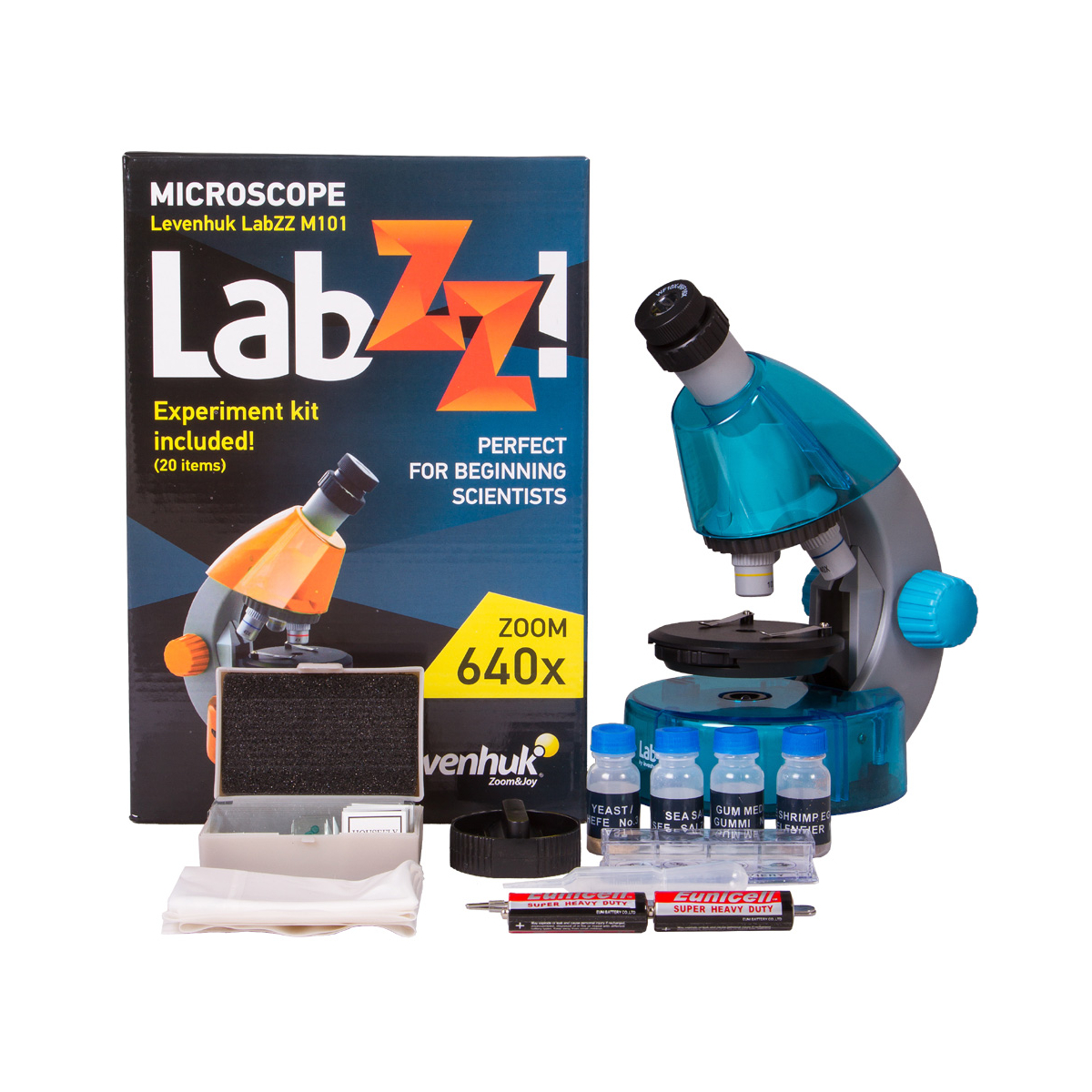 Microscope Levenhuk LabZZ M Azur couleur unique, LABZZ