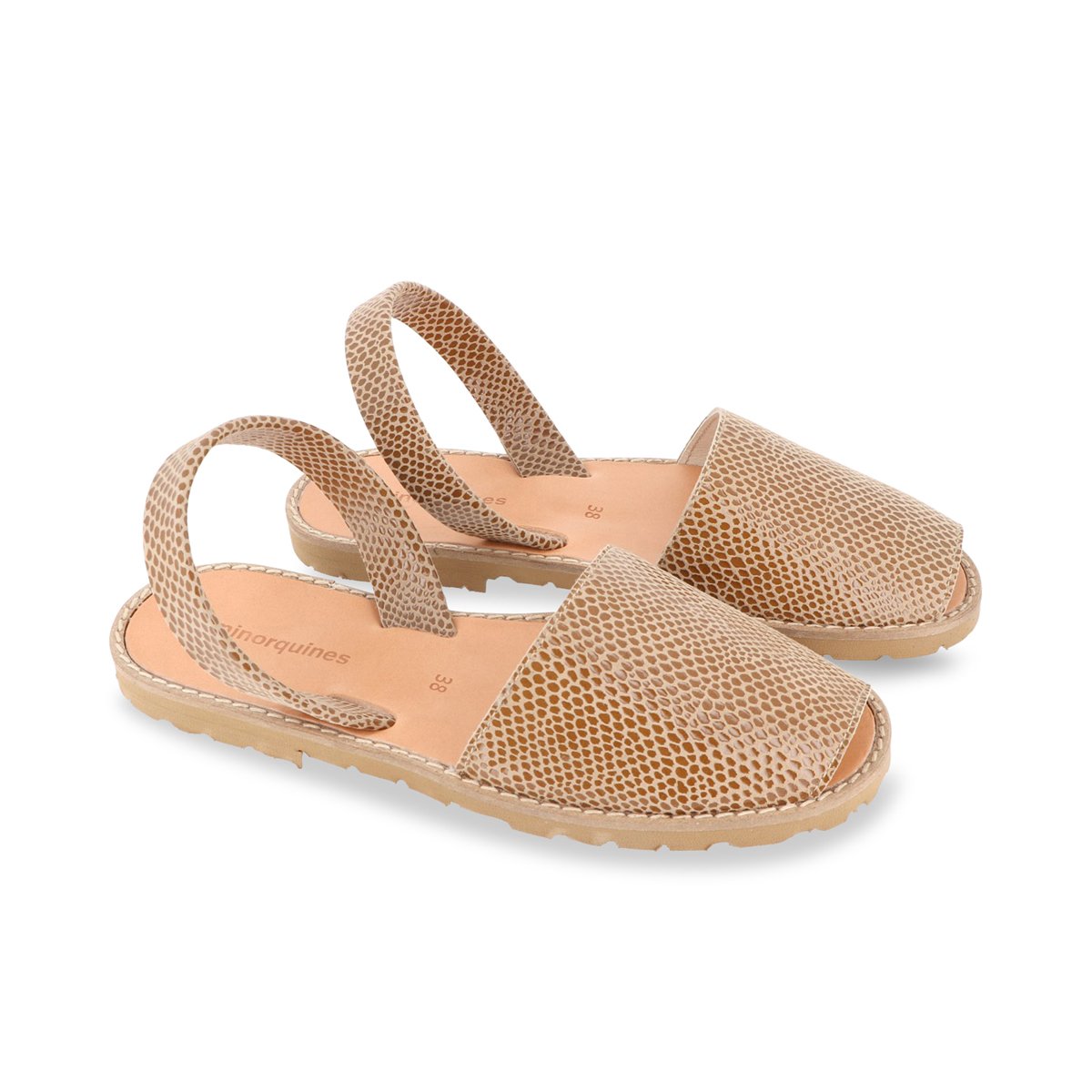 Sandales en cuir AVARCA CUIR camel, MINORQUINES