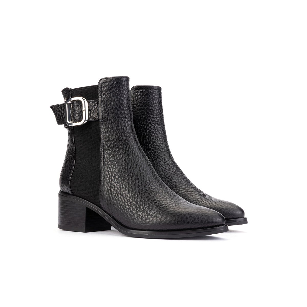 Bottines à talon cuir Zinnia black, MARTINELLI