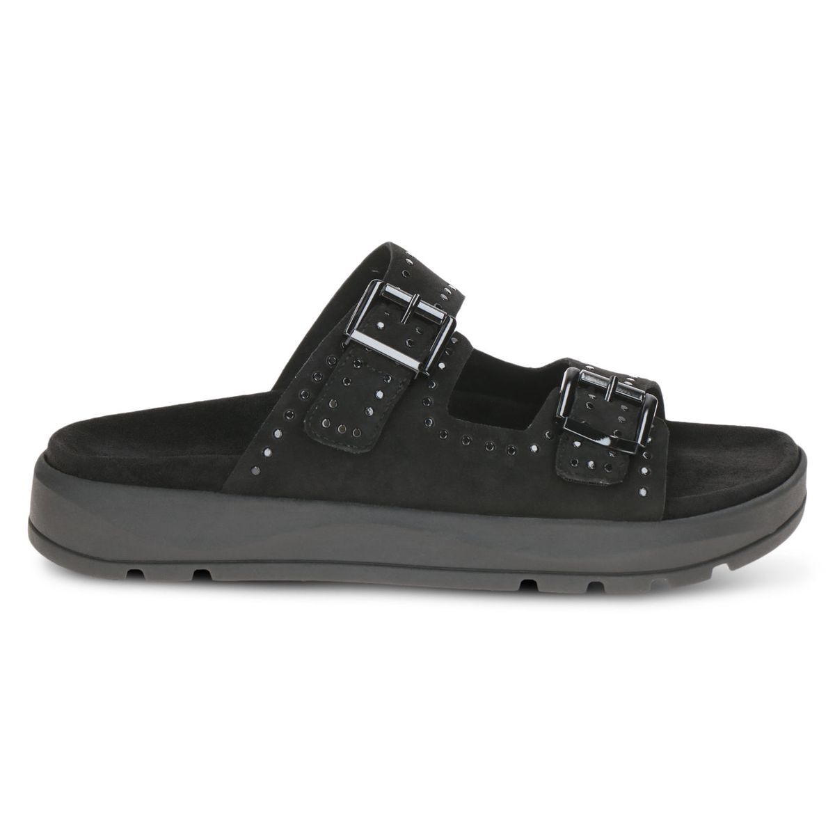 Mule en cuir noir suède, CAPRICE