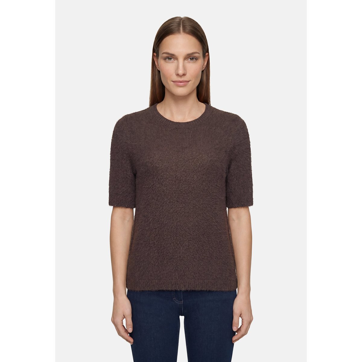 Pull-over en maille manches courtes muskat, BETTY BARCLAY