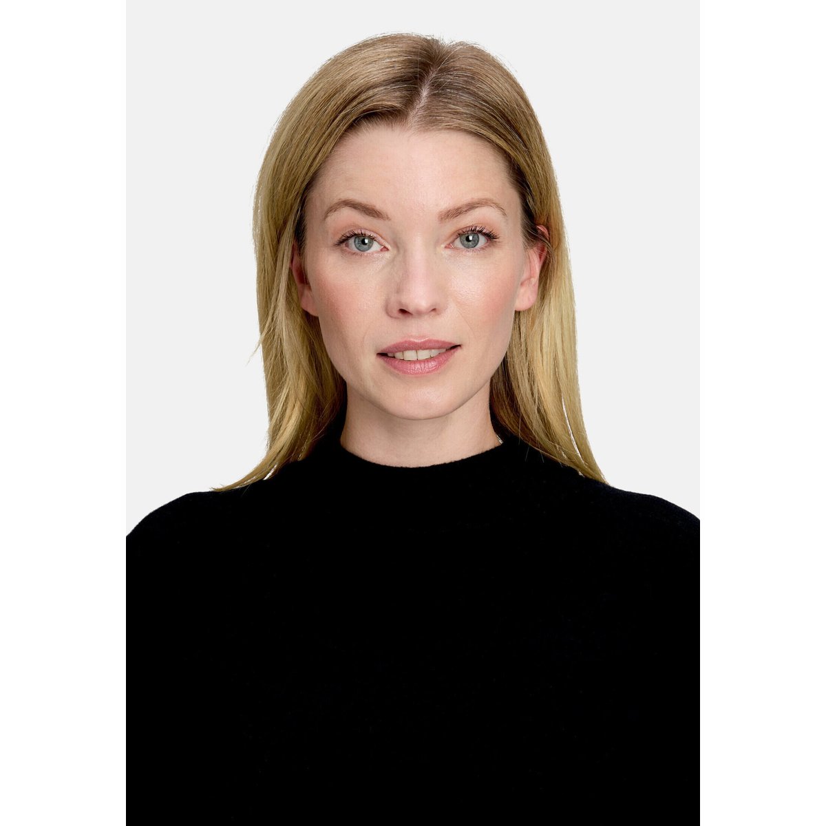 Pull-over en fine maille à bordure en dentelle noir, BETTY BARCLAY