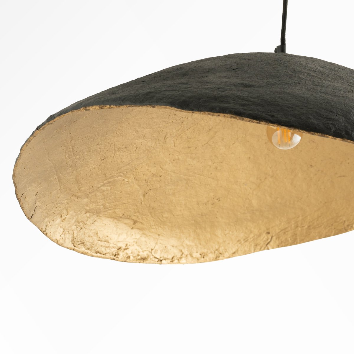 Suspension en papier 71 cm - MILANO noir, MAISON PAVANE