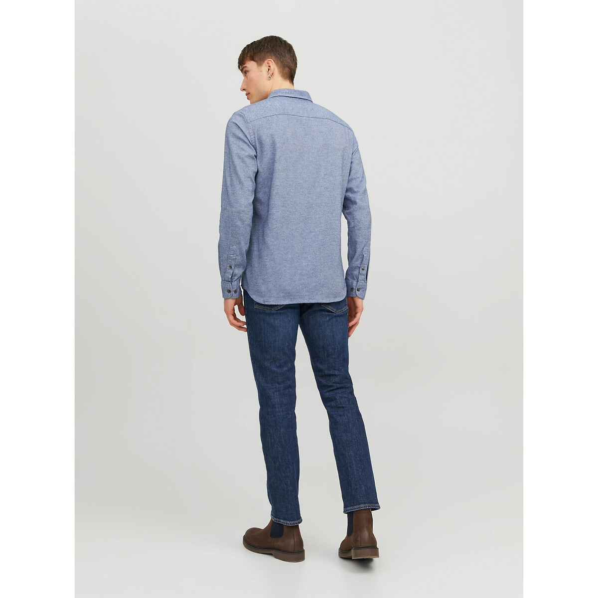 Chemise unie Jjeclassic bleu pâle, JACK & JONES