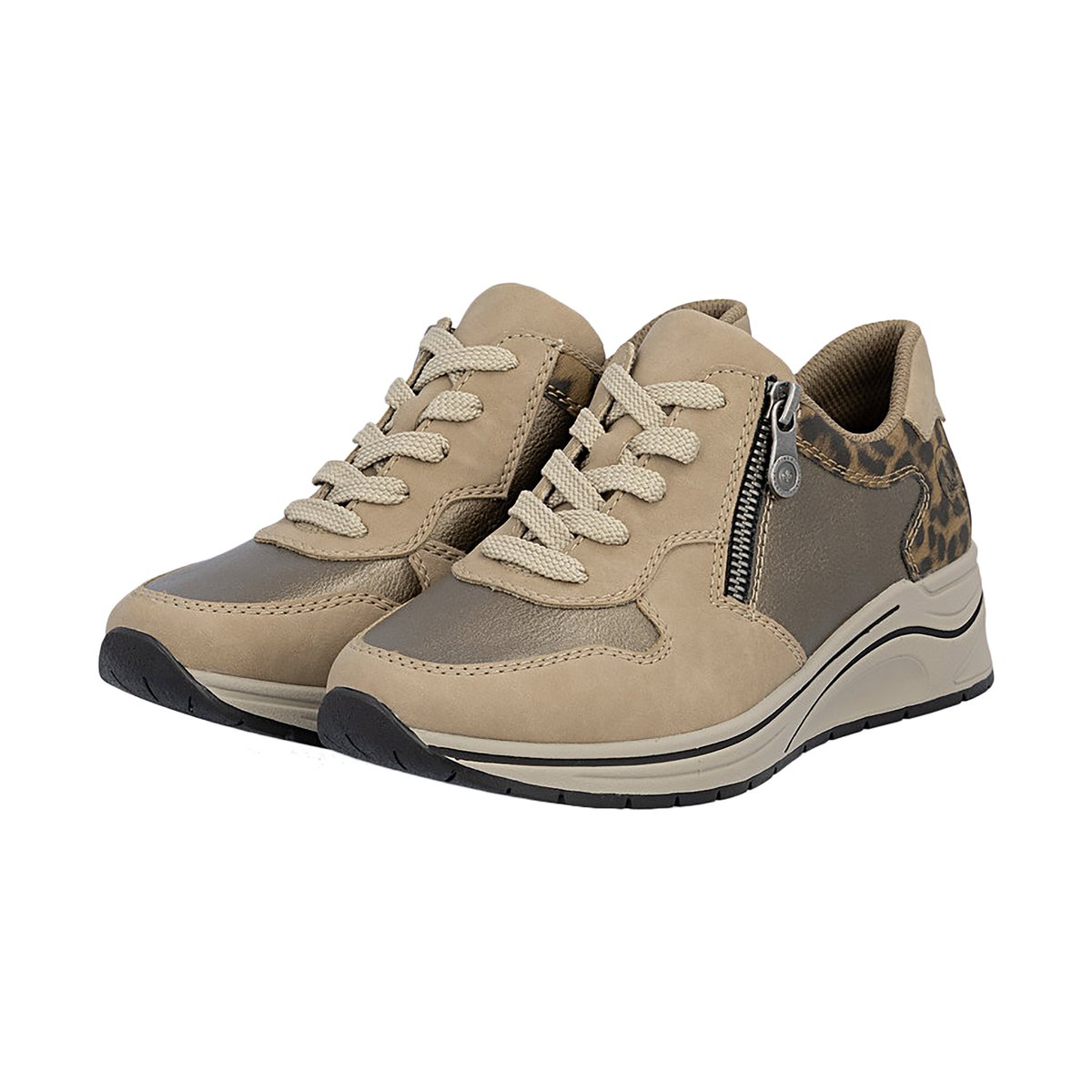 Basket Basse à Lacets Nabukino beige, RIEKER