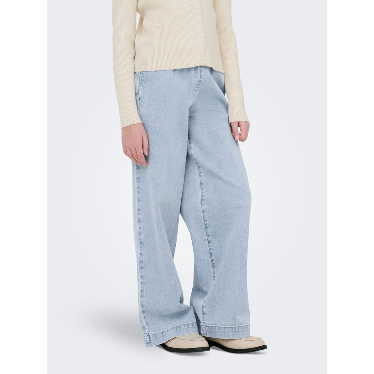 Jean À Jambe Large light blue denim, KIDS ONLY