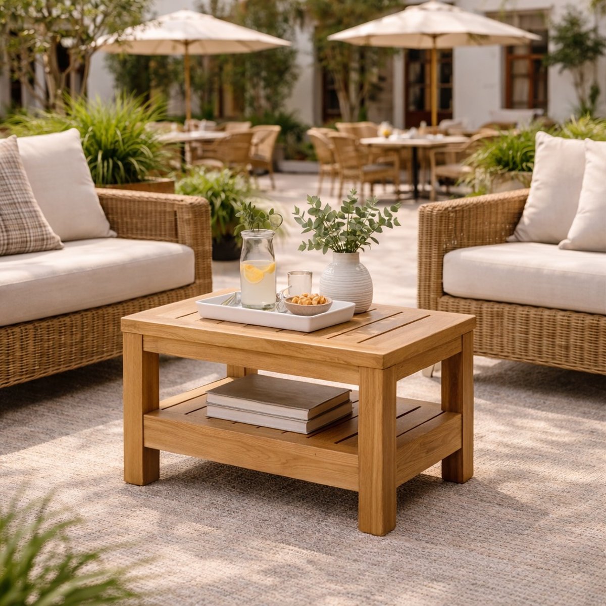 Table basse en bois de teck MALAKI naturel, HYDILE