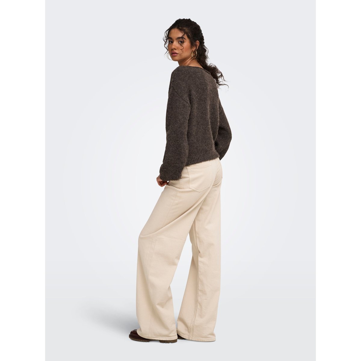 Pull En Maille mocha meringue, ONLY
