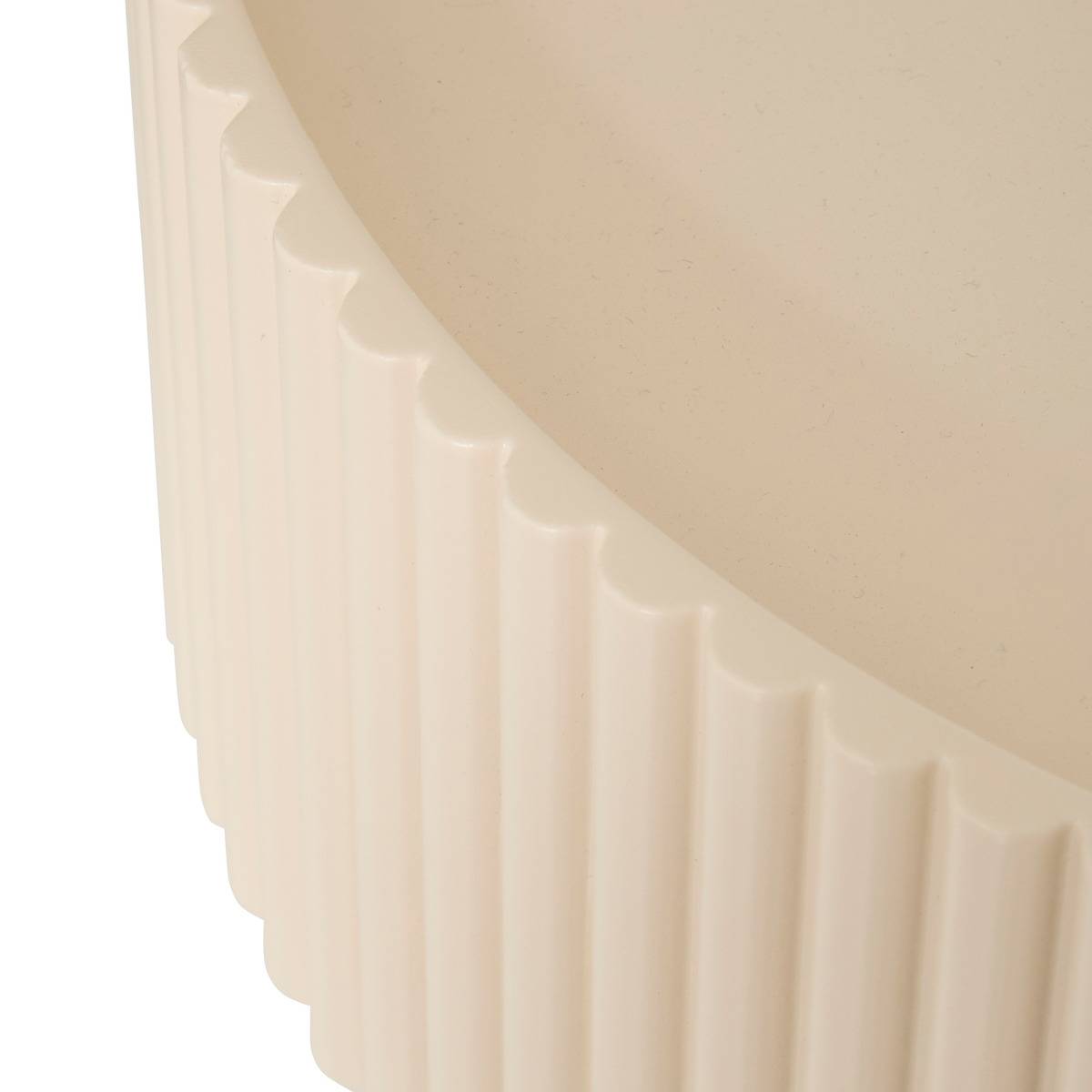 Table d'appoint coffre de rangement plateau amovible JUNA beige, ATMOSPHERA