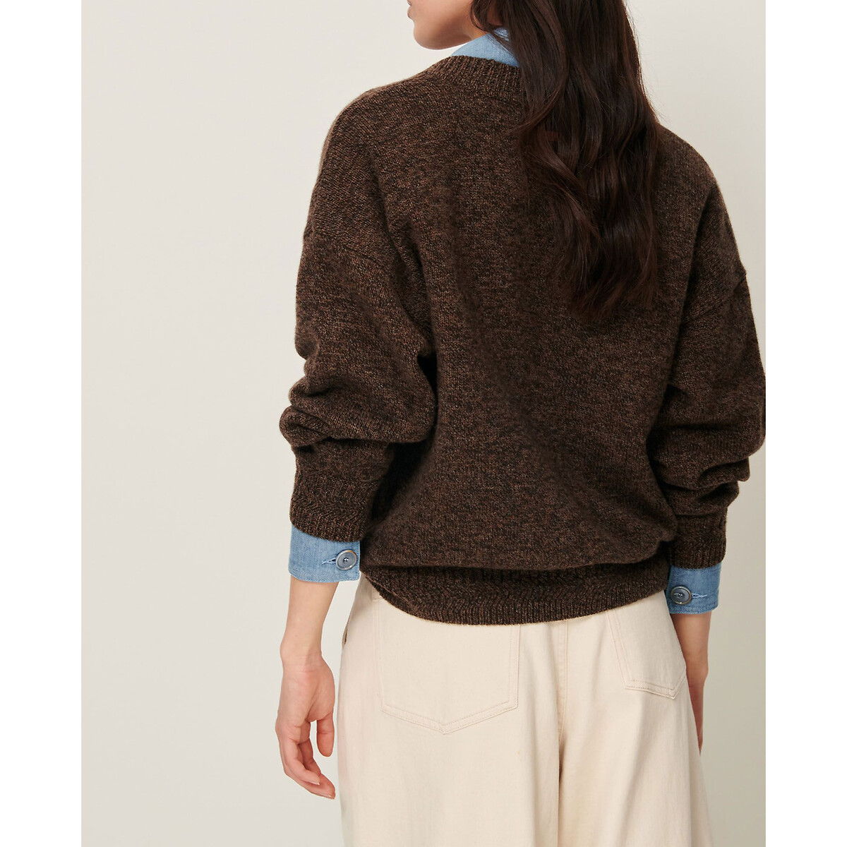 Gilet oversize en laine, SWEET MONROE marron, SESSUN