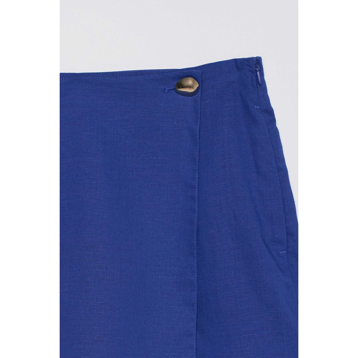 JUPE-SHORT EN LIGHTDENIM AVEC LIN bleu, SALSA JEANS