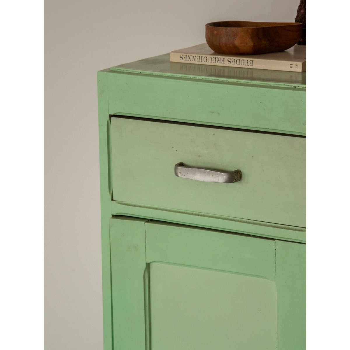 Garde-manger champêtre teint vert Guy N°55 - Bon état vert, DEBONGOUT