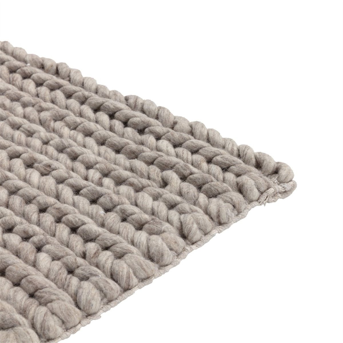Tapis en laine tricotée gris, RECOLLECTION
