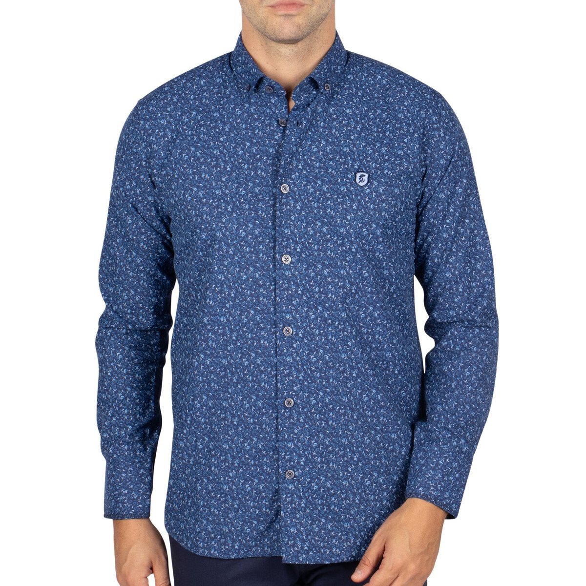 Chemise imprimé LIBERTY navy, SHILTON