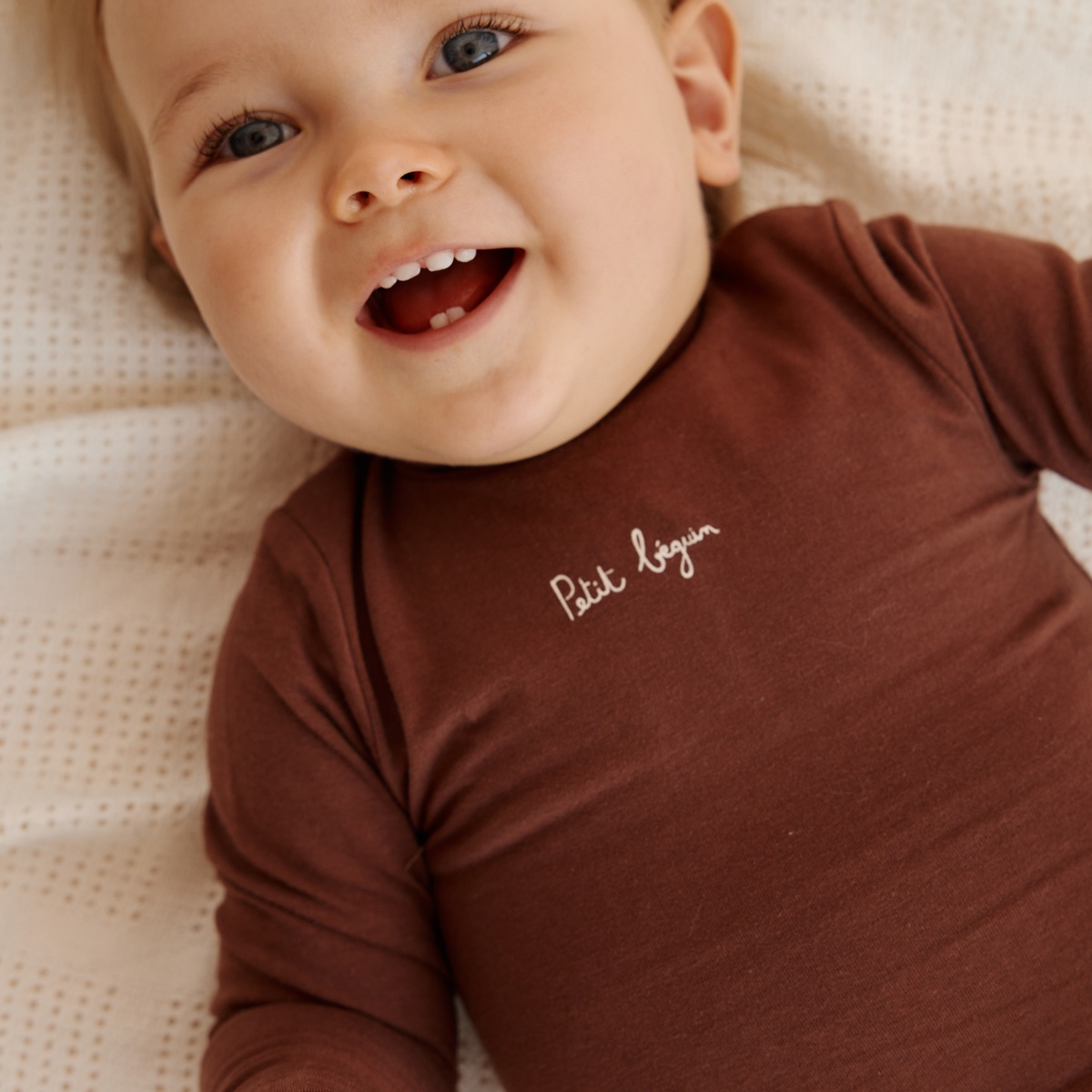 Lot de 3 bodies bébé col roulé manches longues Mathéo bleu, PETIT BEGUIN