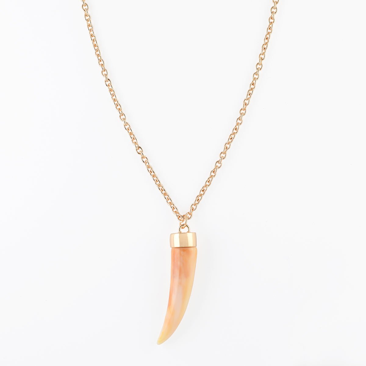 Collier long pendentif corne ivoire ivoire, BALABOOSTE