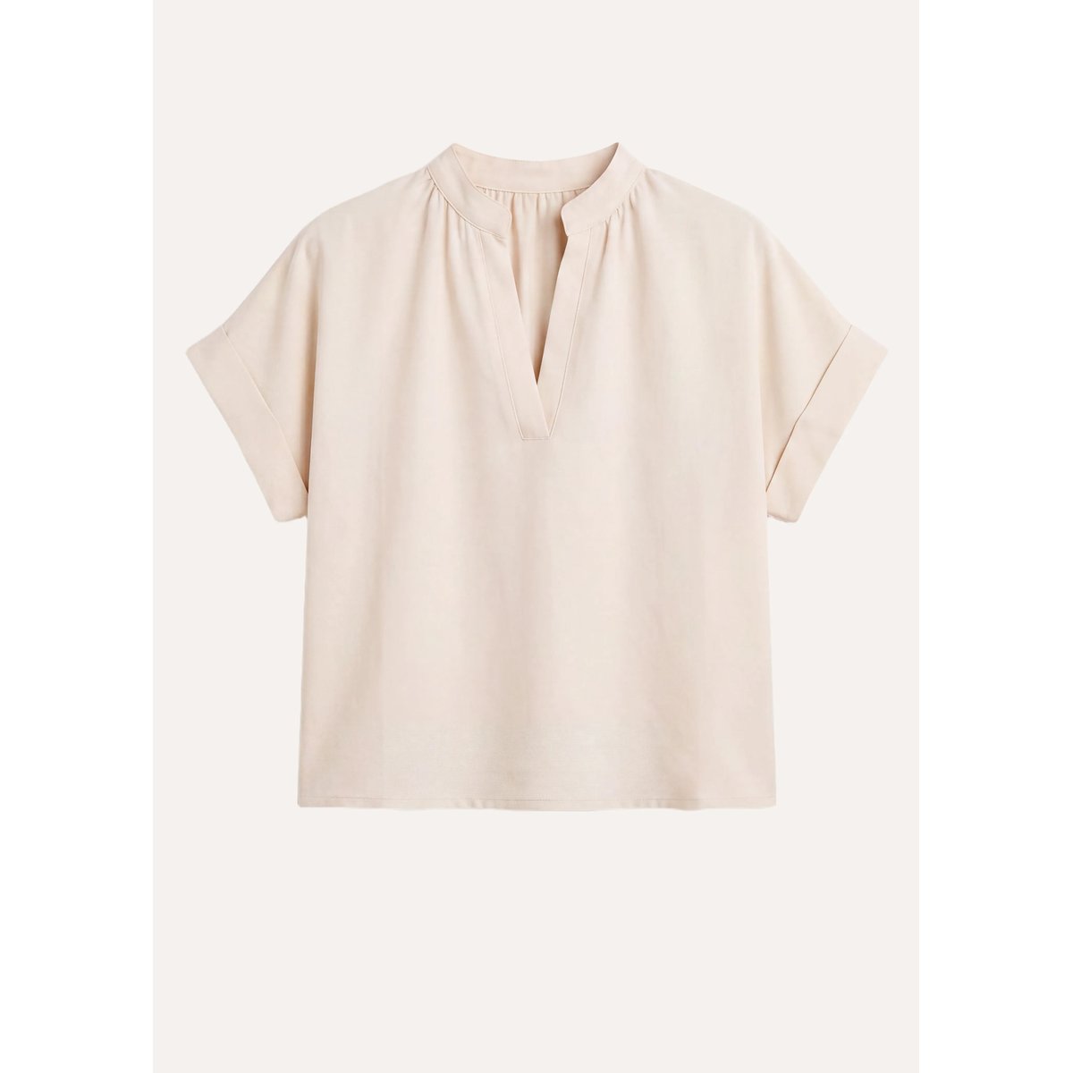 Top manches courtes encolure tunisienne ecru, LA FEE MARABOUTEE