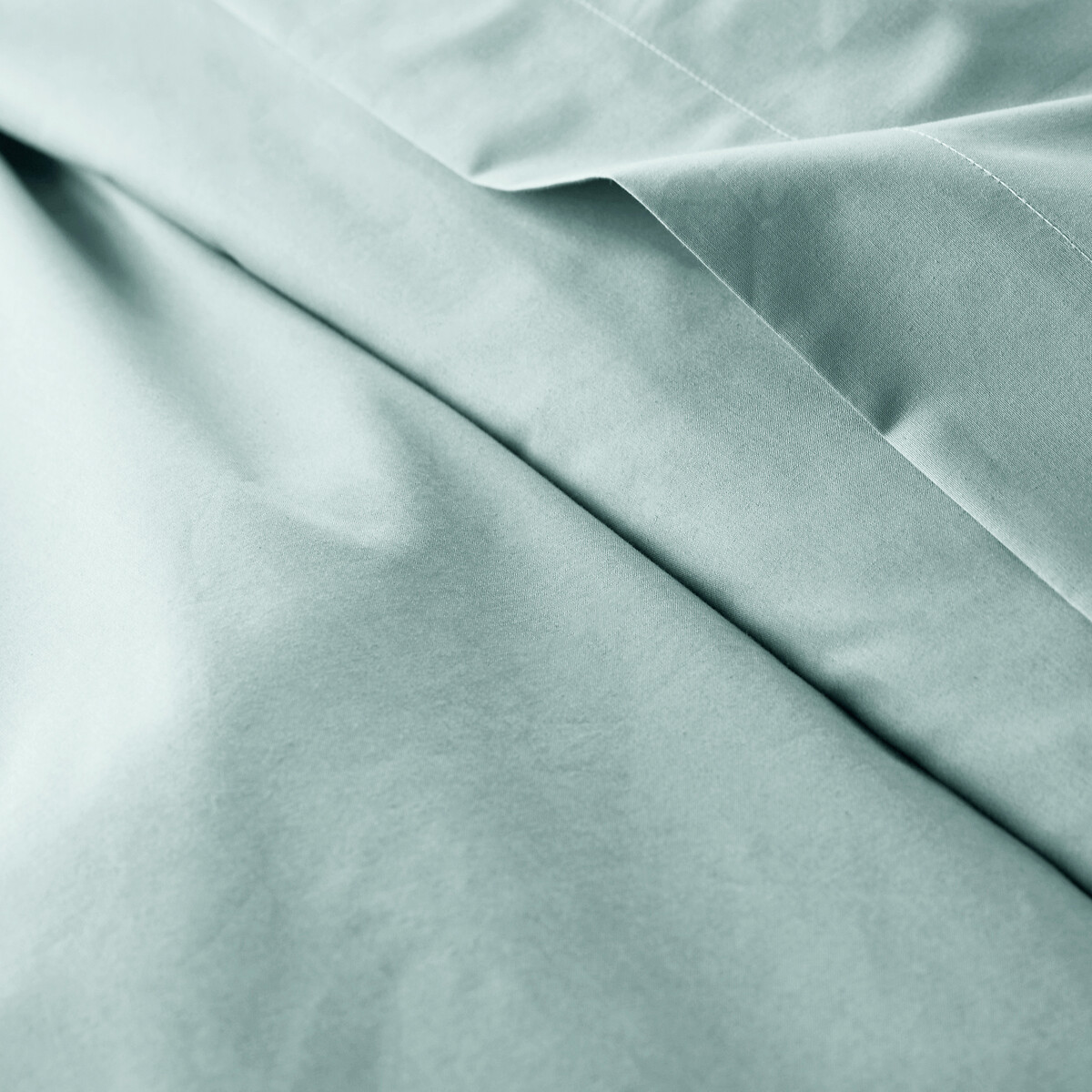 Copripiumino con cerniera, percalle di cotone, 80 fili, Scenario blu celadon, LA REDOUTE INTERIEURS