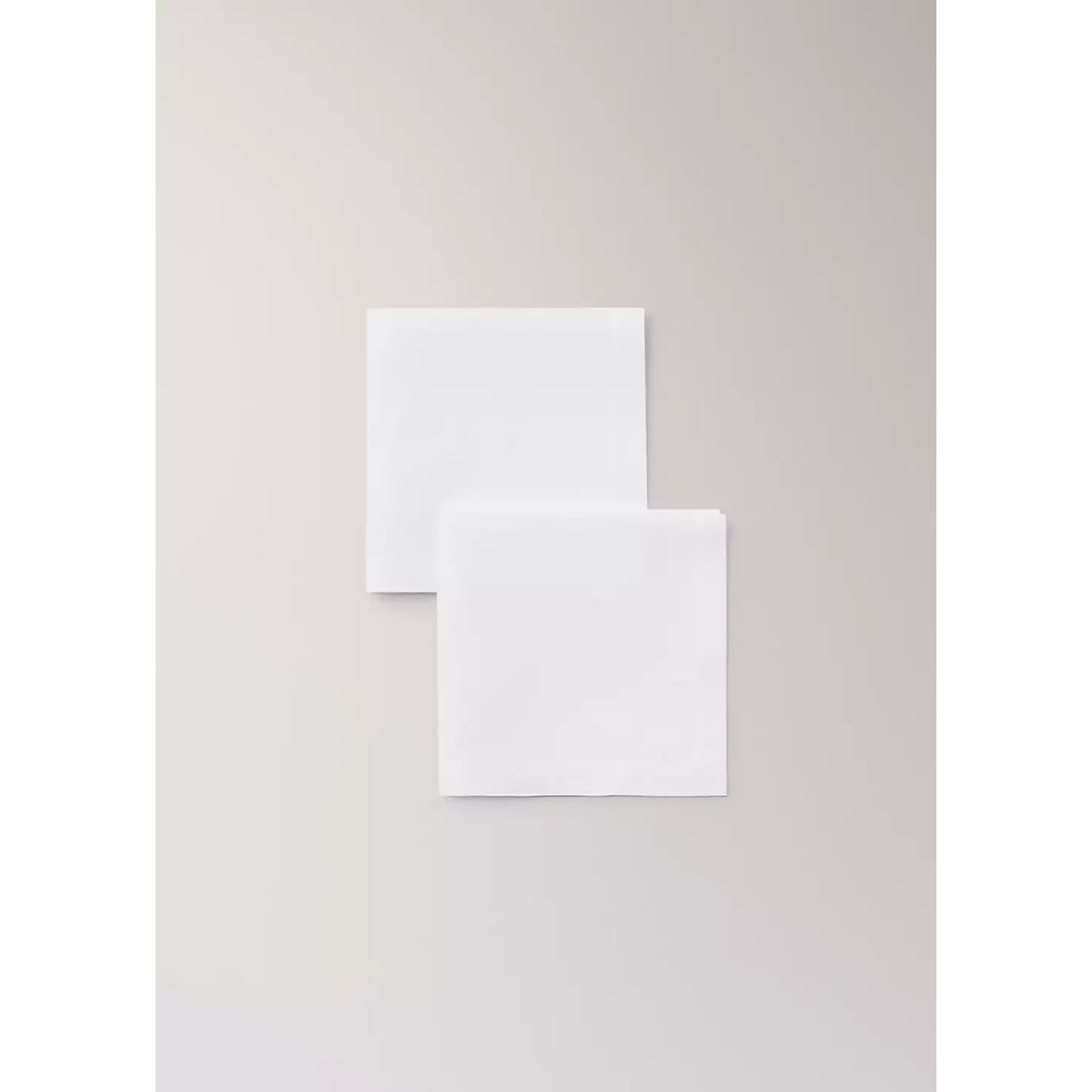 Serviettes de table 100 % lin blanc, MANGO HOME