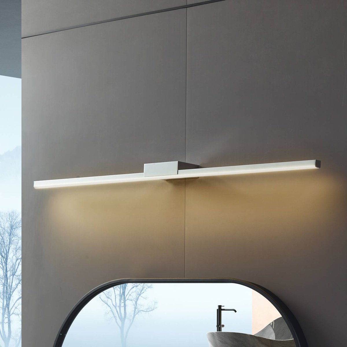 Applique en aluminium moderneLED, Kivana chrome, LUCANDE