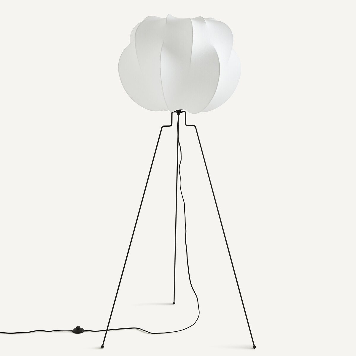 Lampadaire en métal fer et résine, Oï blanc, AM.PM