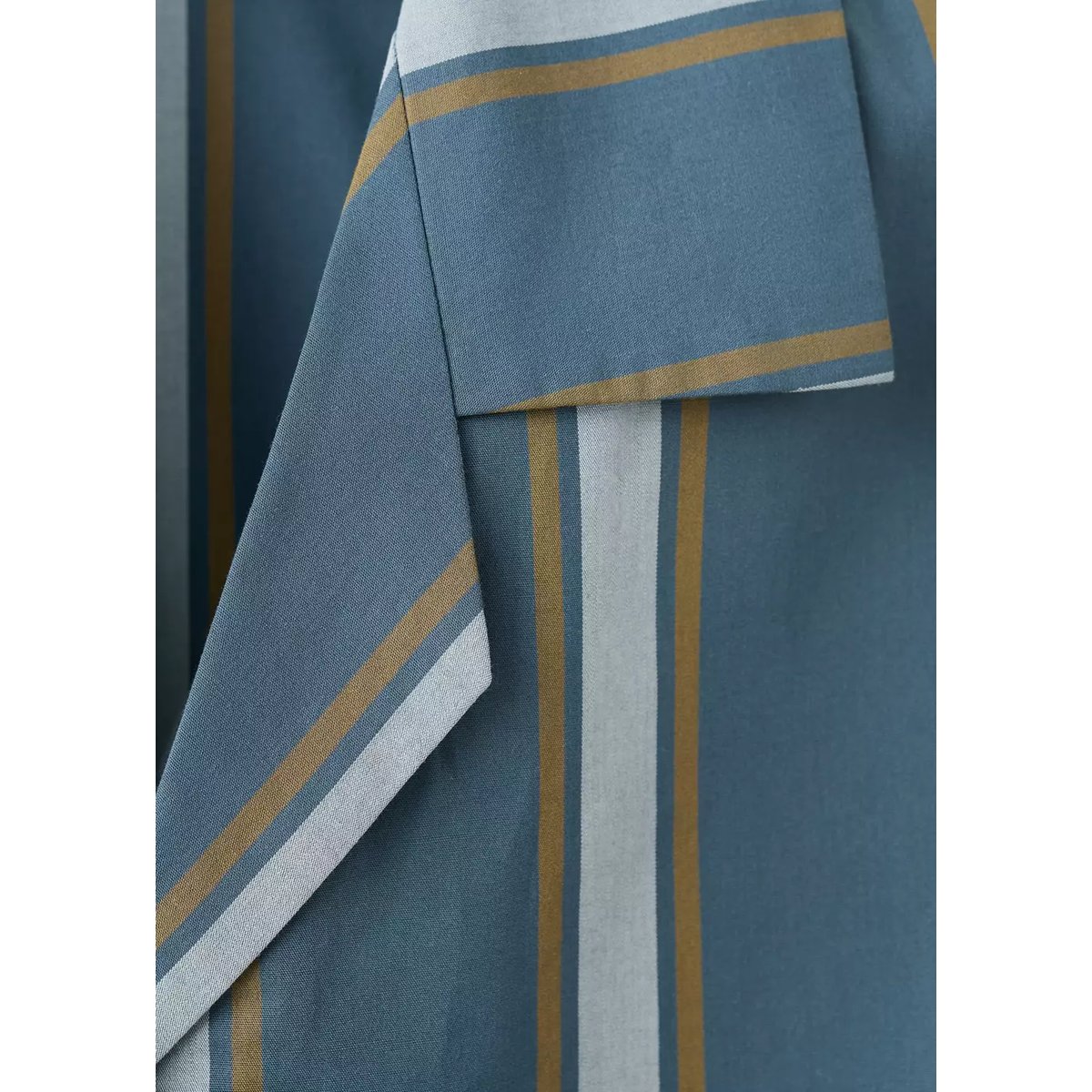 Chemise de pyjama à manches longues motifs rayés turquoise, MANGO
