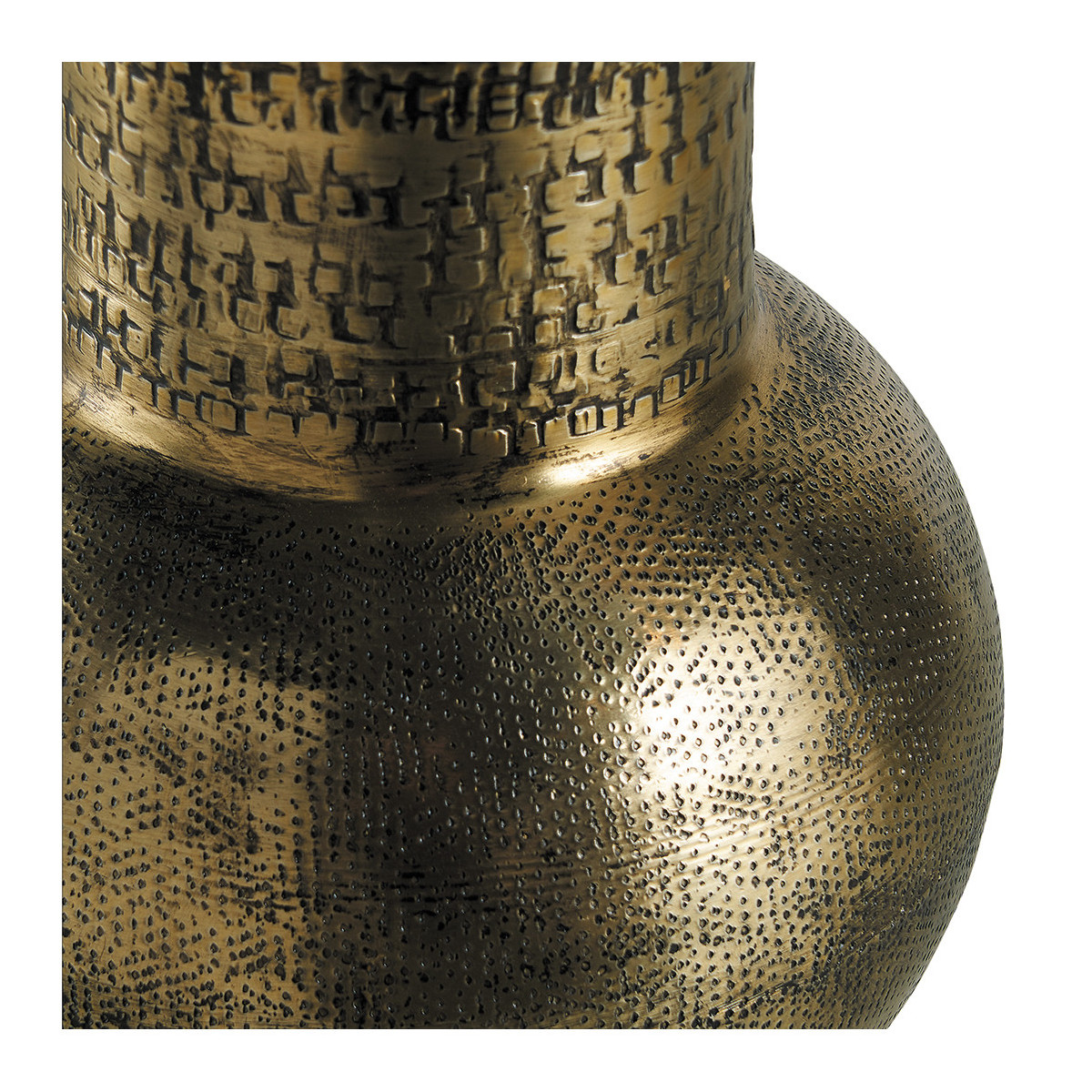 Vase en laiton bronze, BLANC D’IVOIRE