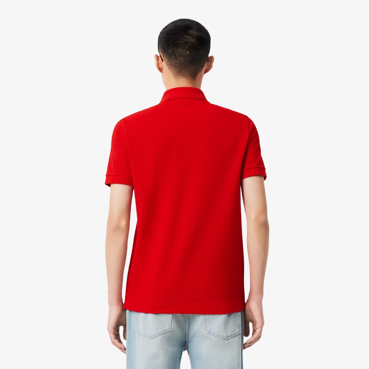 Polo Paris regular fit en Piqué stretch rouge-240, LACOSTE