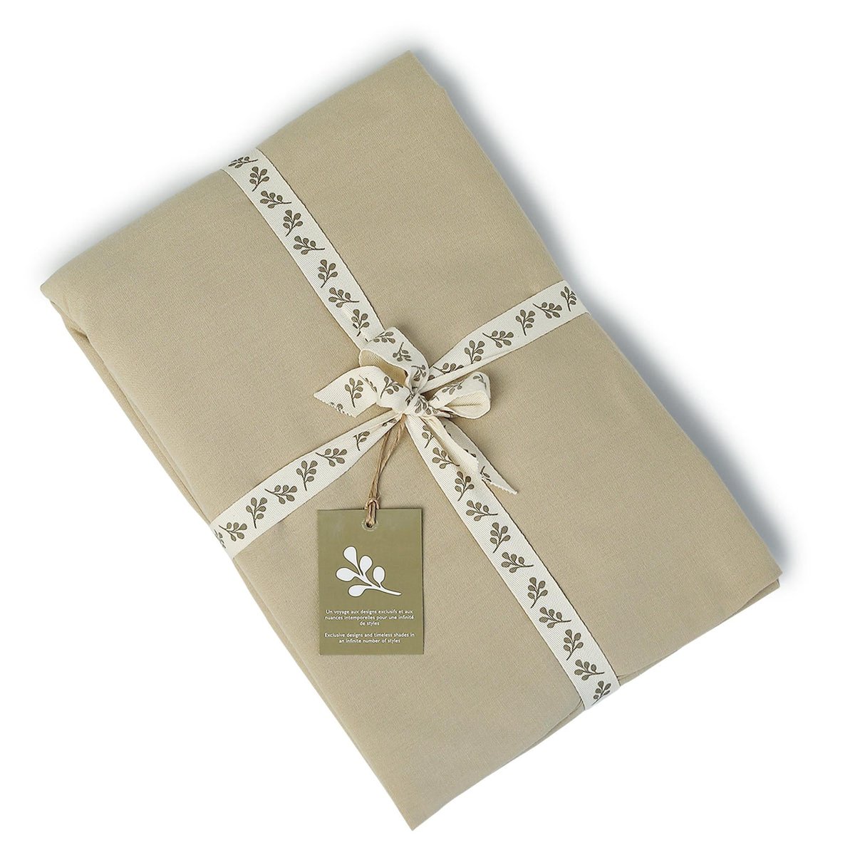 Housse de couette coton lavé LUNA sable, FEBRONIE