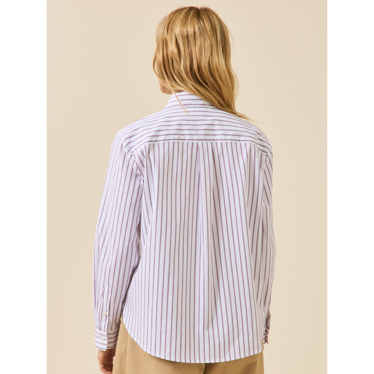 Chemise rayée - Coupe Gaby rayure bordeaux, CYRILLUS