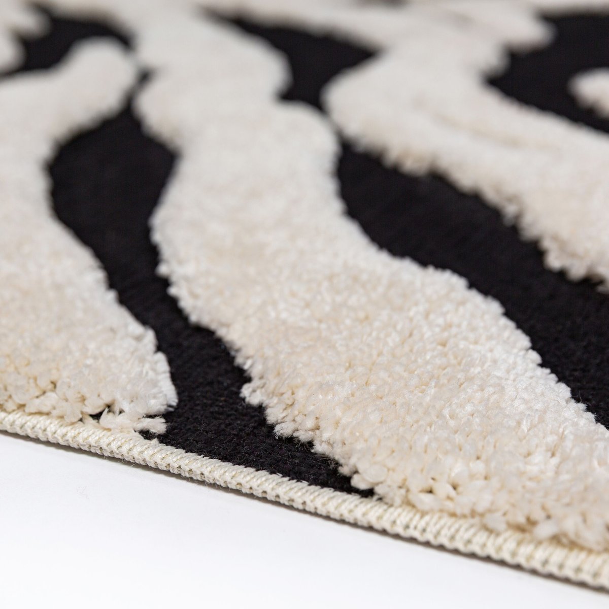 Tapis moderne de couloir ESRA ZEBRA monochrome, FLAIR RUGS
