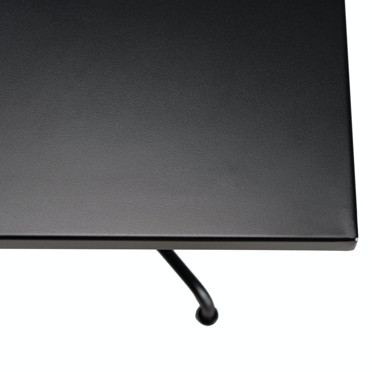 Petite table de jardin carrée 70x70 cm métal noir GIJON noir, PIER IMPORT