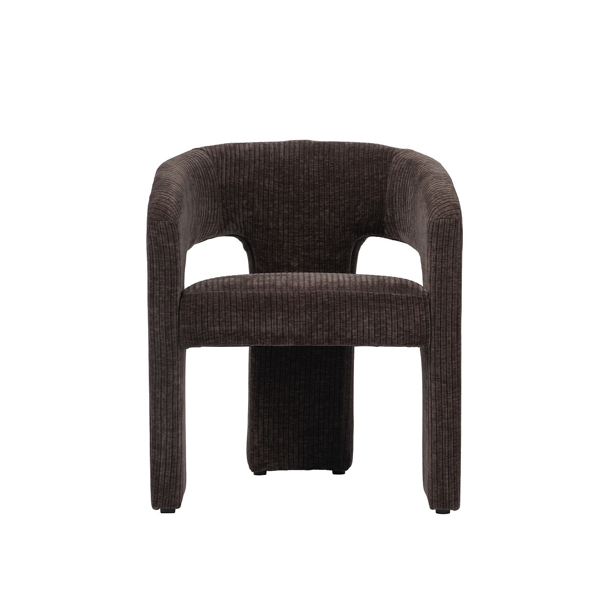 Alpaca Curved Corduroy Upholstered Dining Chair cocoa, ÉDITÉ