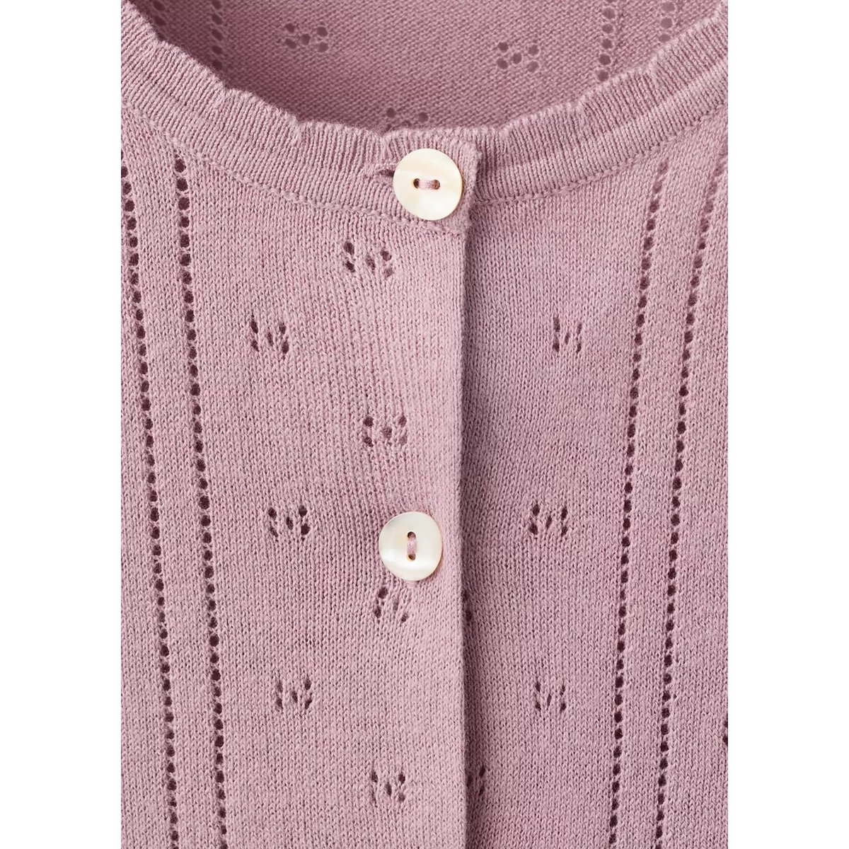 Cardigan maille ajourée rose, MANGO TEEN
