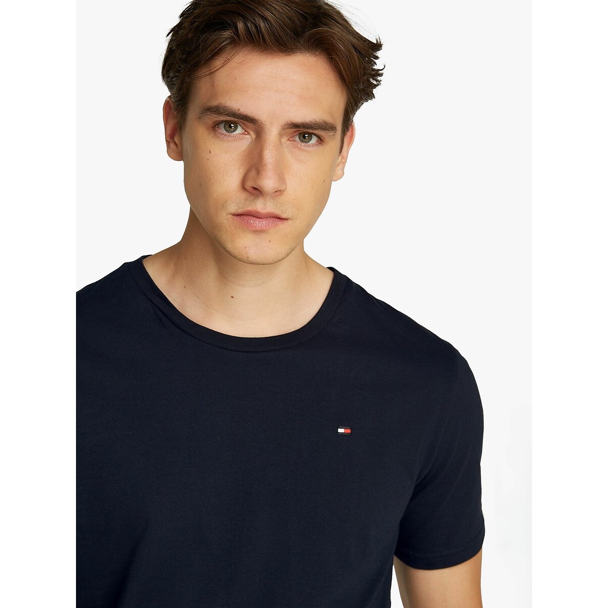 Lot de 3 t-shirts col rond signature cotton essent noir, TOMMY HILFIGER