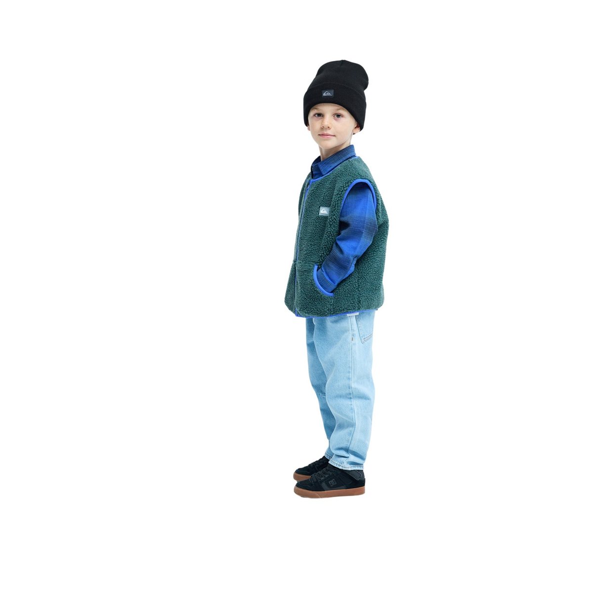 Gilet sans manches zippé intégral KICKFLIP SLEEVELESS vert forest, QUIKSILVER