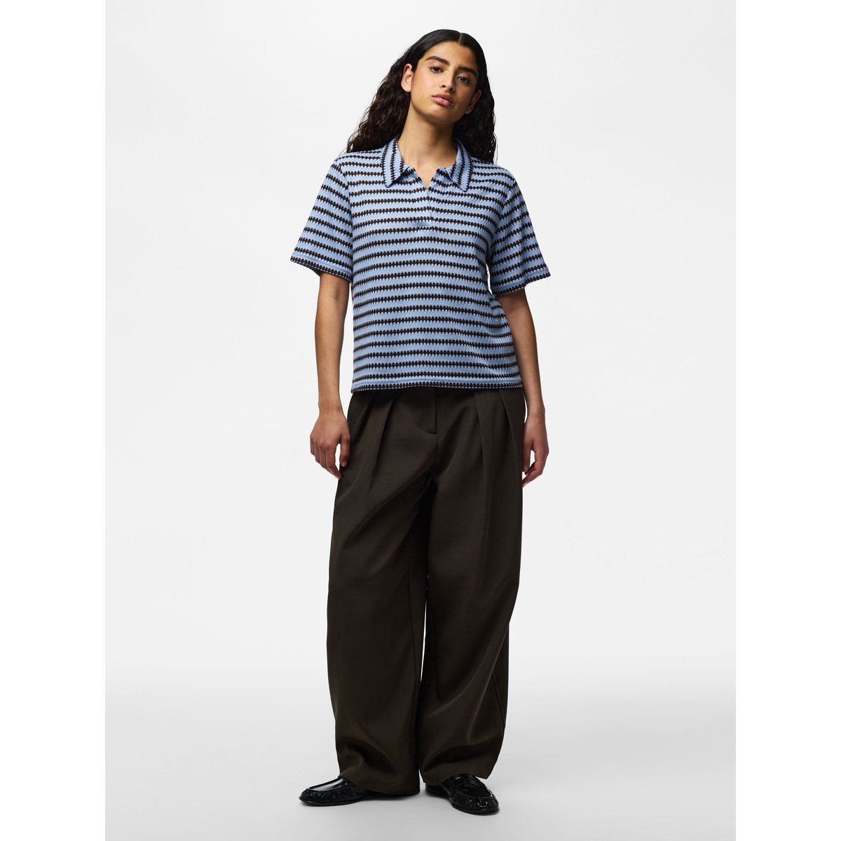 Top En Maille bleu - cashmere blue1, PIECES