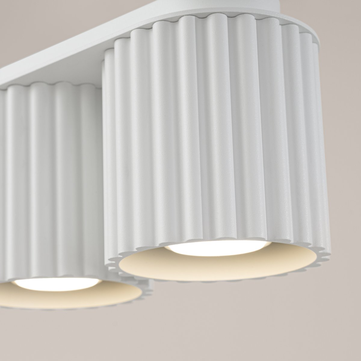 Plafonnier Aluminium Blanc GU10 2 Aura blanc, EDEN