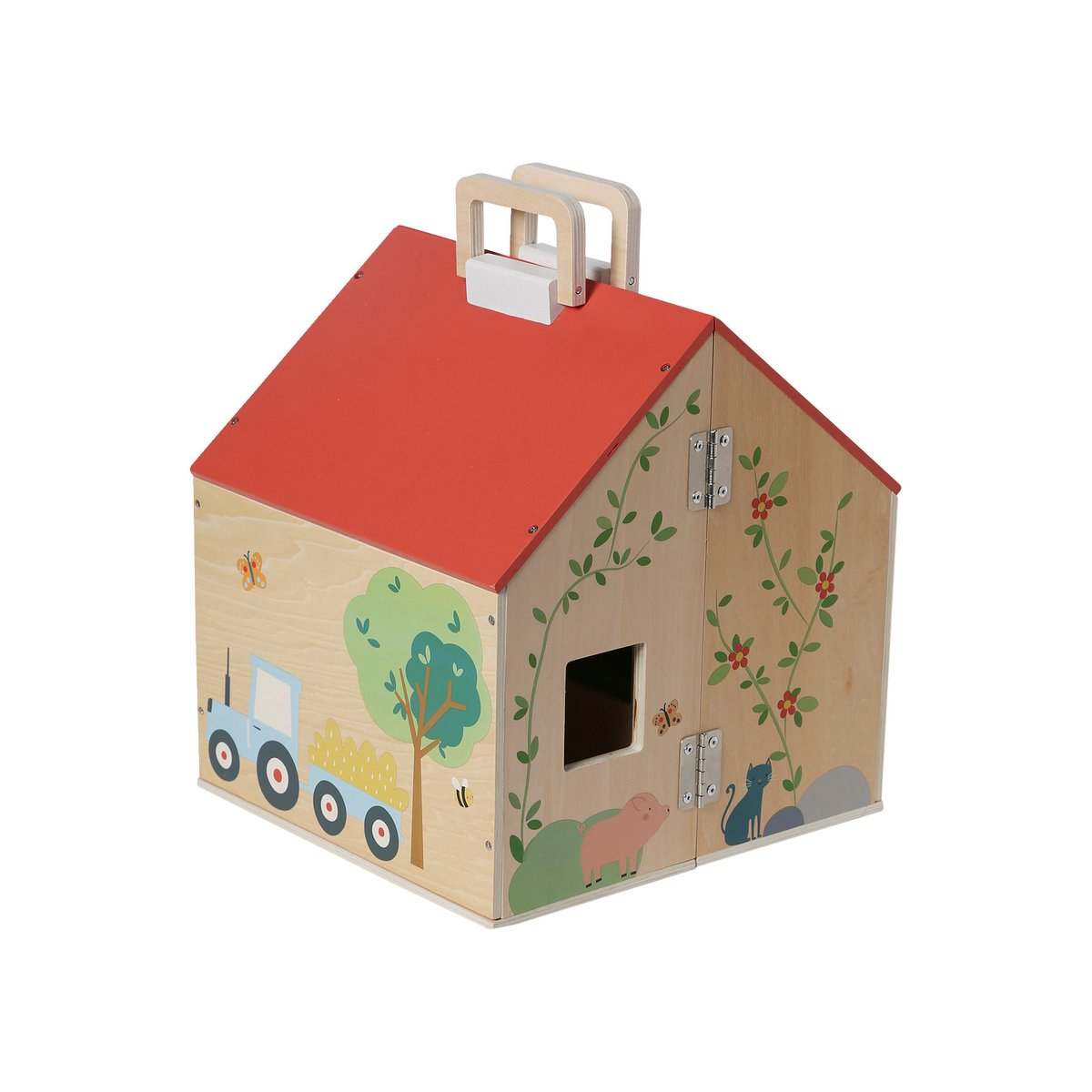Ferme avec accessoires en bois FSC® rouge, VERTBAUDET