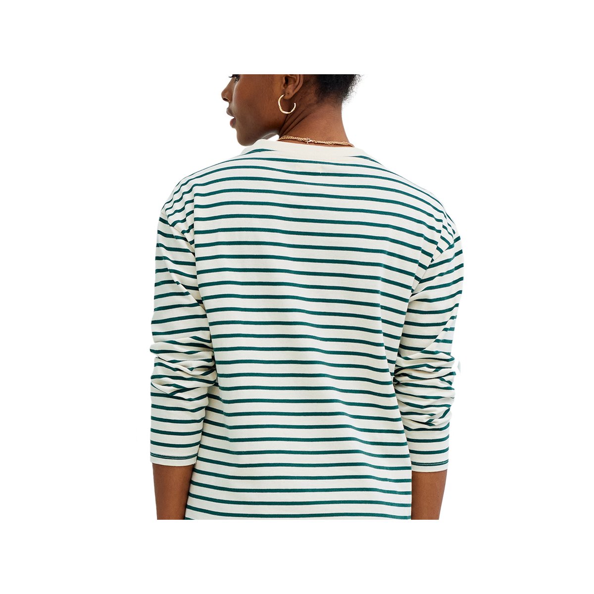T-shirt marinière grossesse et allaitement en coton biologique* vert, VERTBAUDET