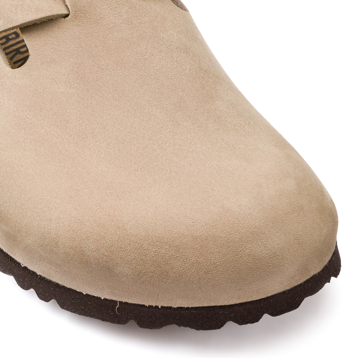 Zuecos de piel Boston marrón oscuro, BIRKENSTOCK