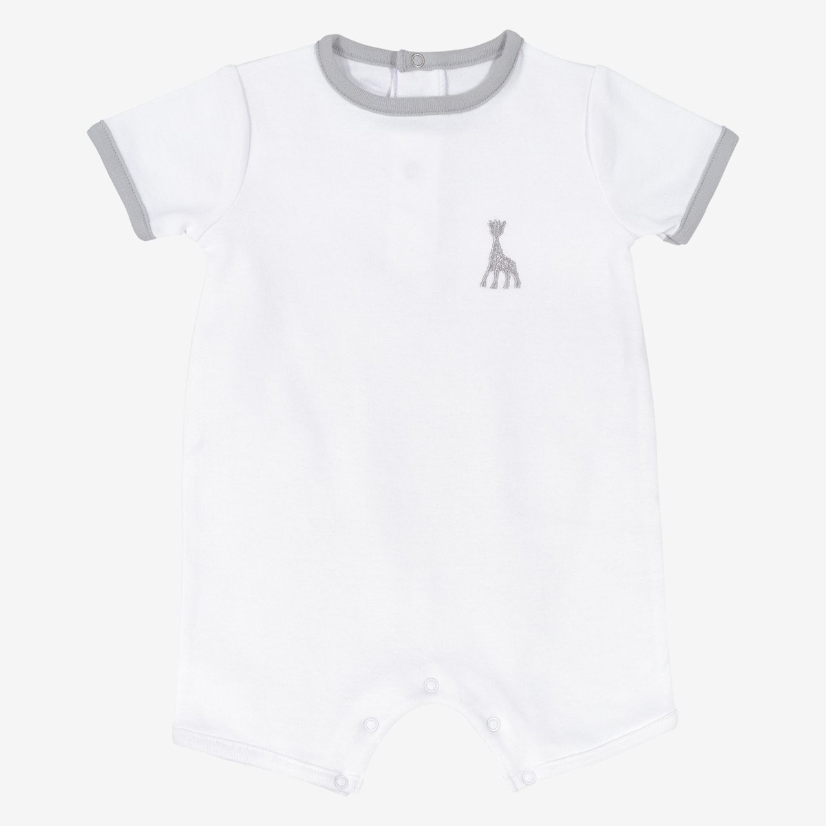 Combishort bébé Sophie La Girafe® blanc, TROIS KILOS SEPT