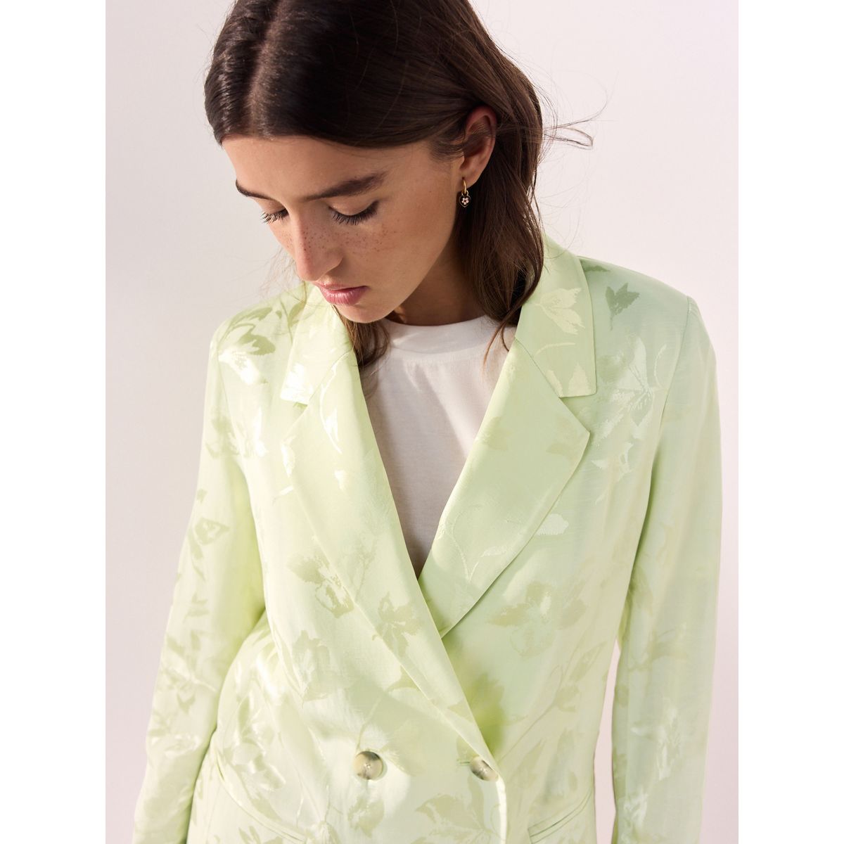 Blazer jacquard croisé tabitha simmons x next vert, NEXT