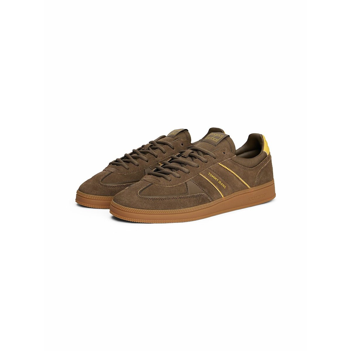 Baskets en cuir suède The Greenwich kaki, TOMMY JEANS